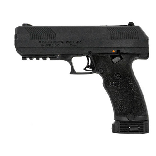 Hi-Point JXP 10mm, 4.50″ Barrel, Black Powder Coated YC9 Styled Serrated Slide, Black Frame-Rail-Textured Grips, 10rd