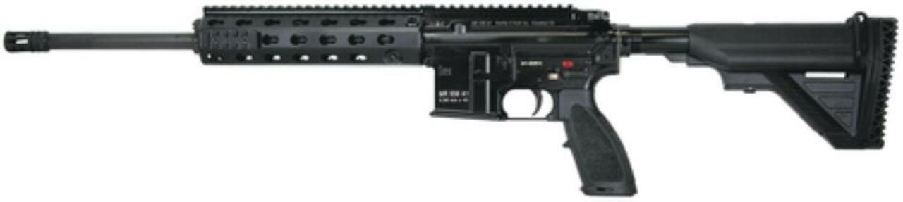 HK MR556, 5.56mm Semi-Auto Rifle 16.5″ barrel – supplied one 10rd magazine, Troy micro sights and fixed buttstock