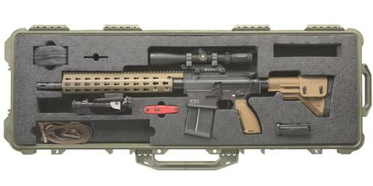 HK MR762, 7.62mm Long Rifle Package II, Leupold 3-9x VX-R Patrol scope, 2 10 Rd Mags