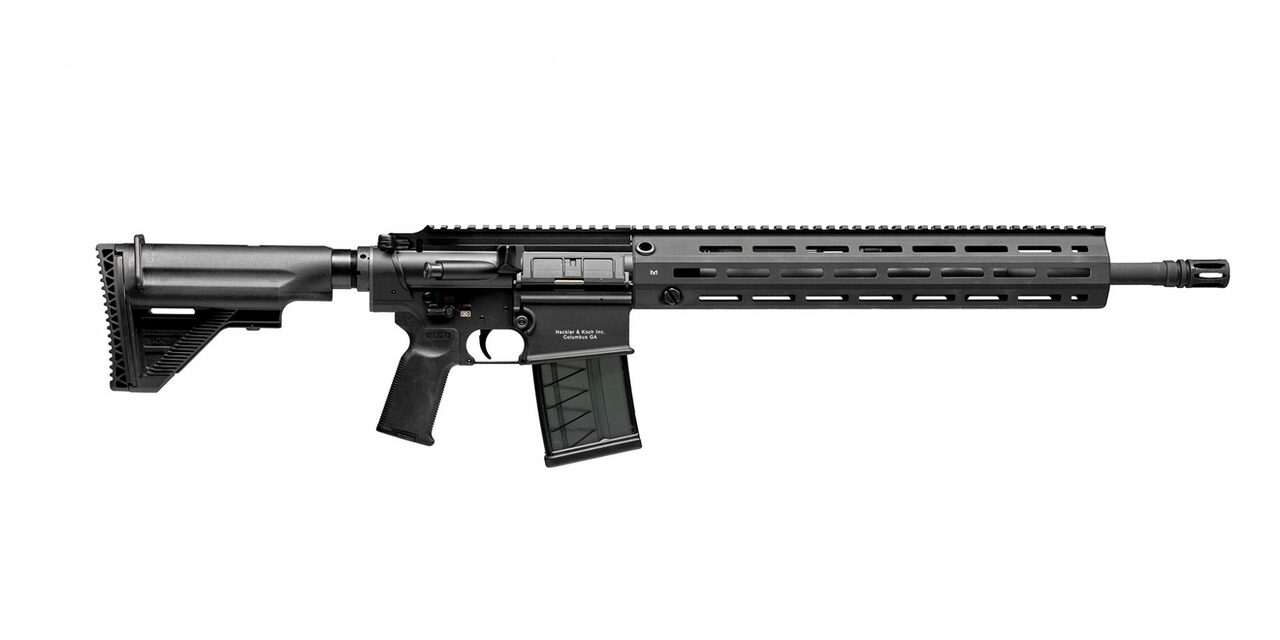 HK MR762 A1 7.62 NATO, 16.5″ Med Contour Barrel, Adj. Stock, Black, 20rd