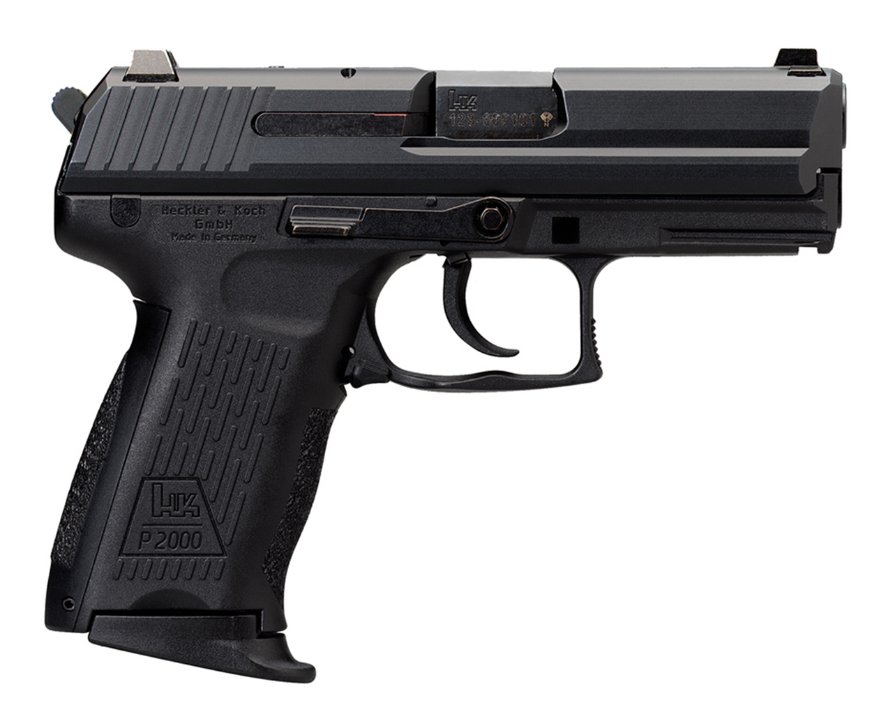 HK P2000 V3 Compact 9mm, 3.66″ Barrel, Decocker, Adj. 3-Dot Sights, Black, 10rd