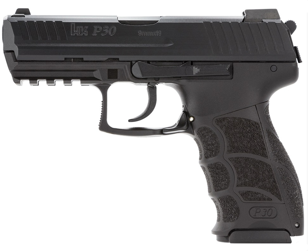 HK P30, Semi-automatic, DA/SA, 9mm, 3.85″ Barrel, Polymer Frame, Black, 17Rd, 2 Magazines