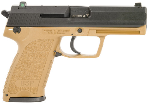 HK USP V1, 9mm, 4.86″ Barrel, Flat Dark Earth, 15rd