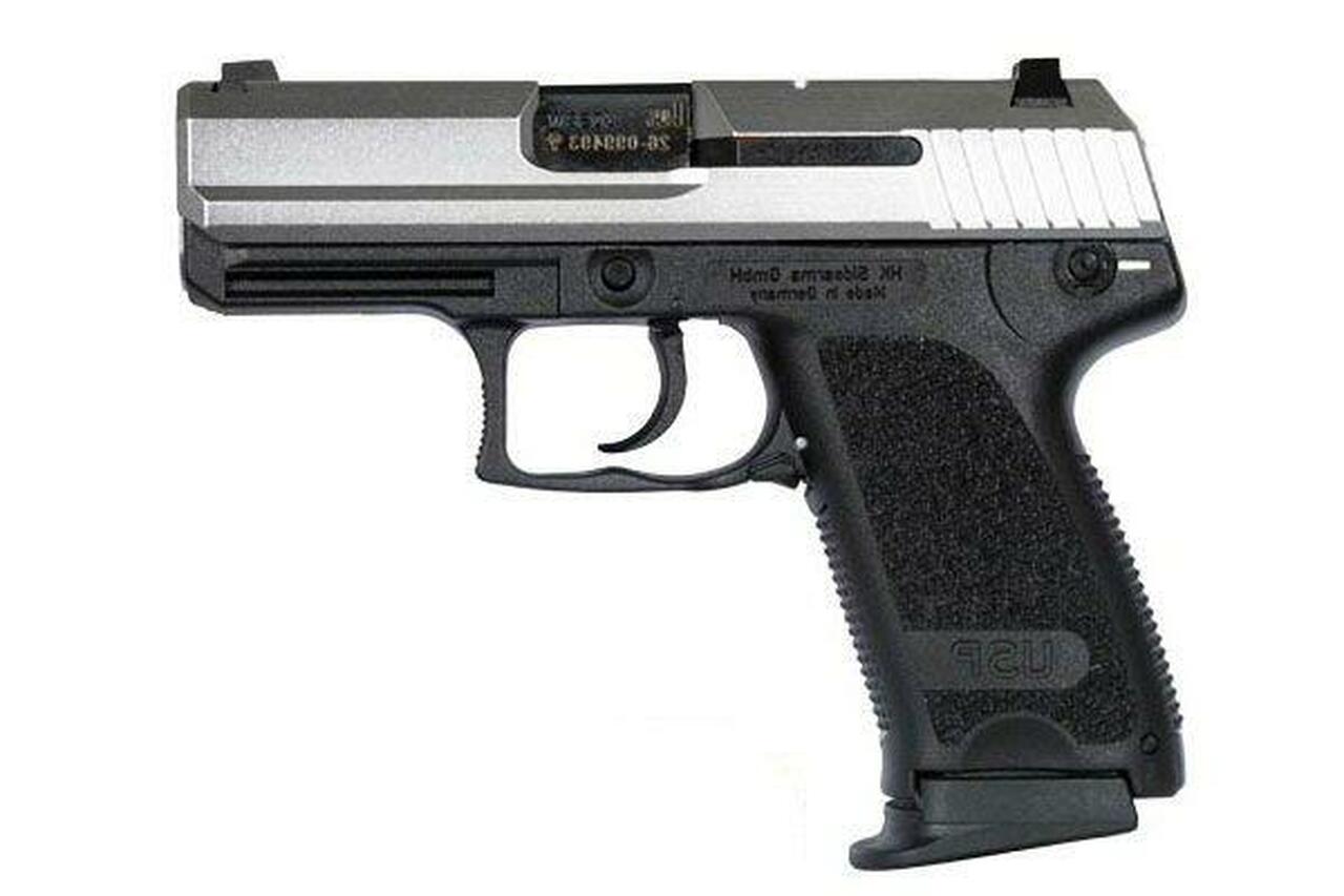 HK USP40 Compact Stainless (V1) DA/SA, safety/decocking lever on left, two 12rd magazines