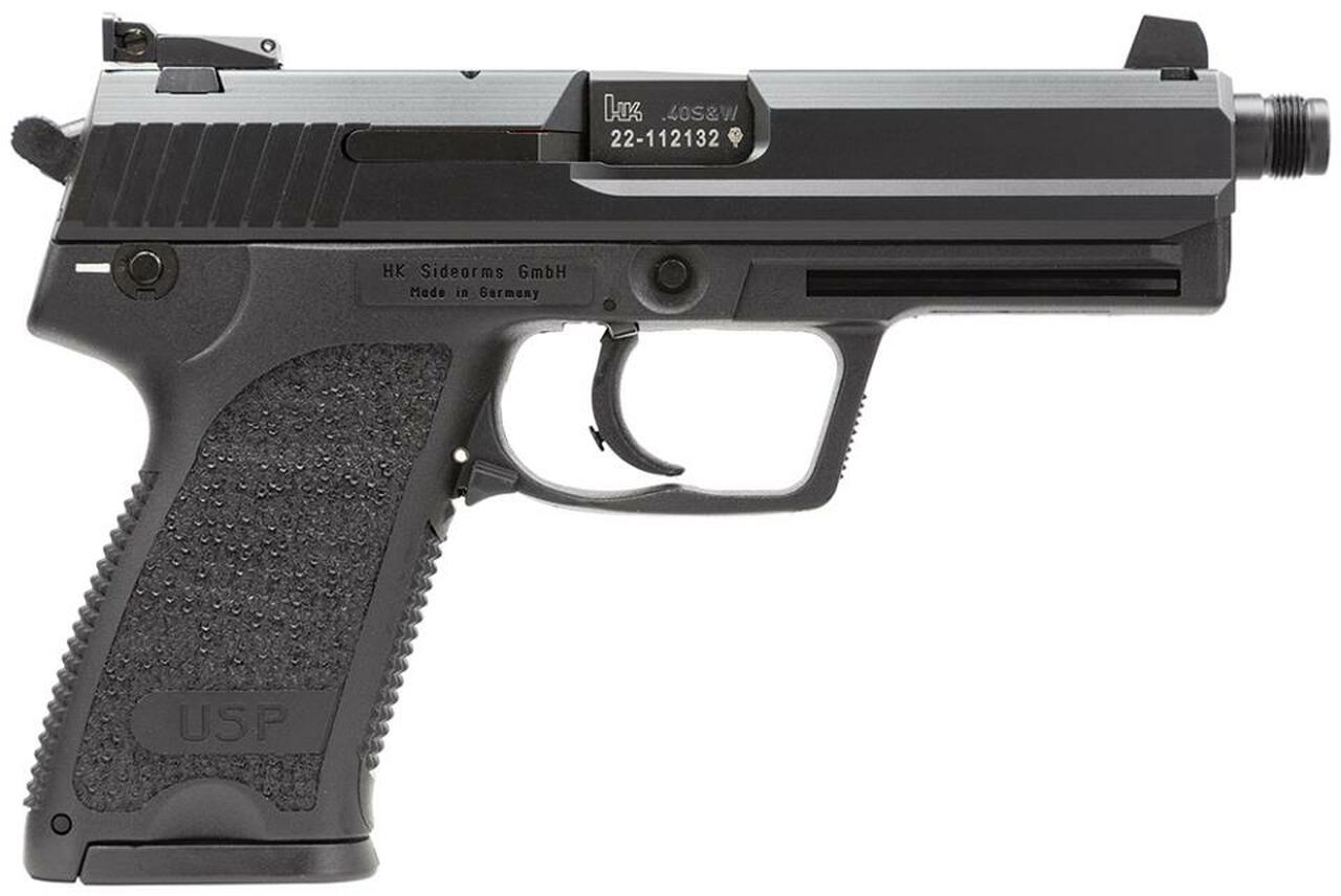 HK USP40 Tactical (V1) DA/SA, safety/decocking lever on left, three 13rd magazines and adj. night sights