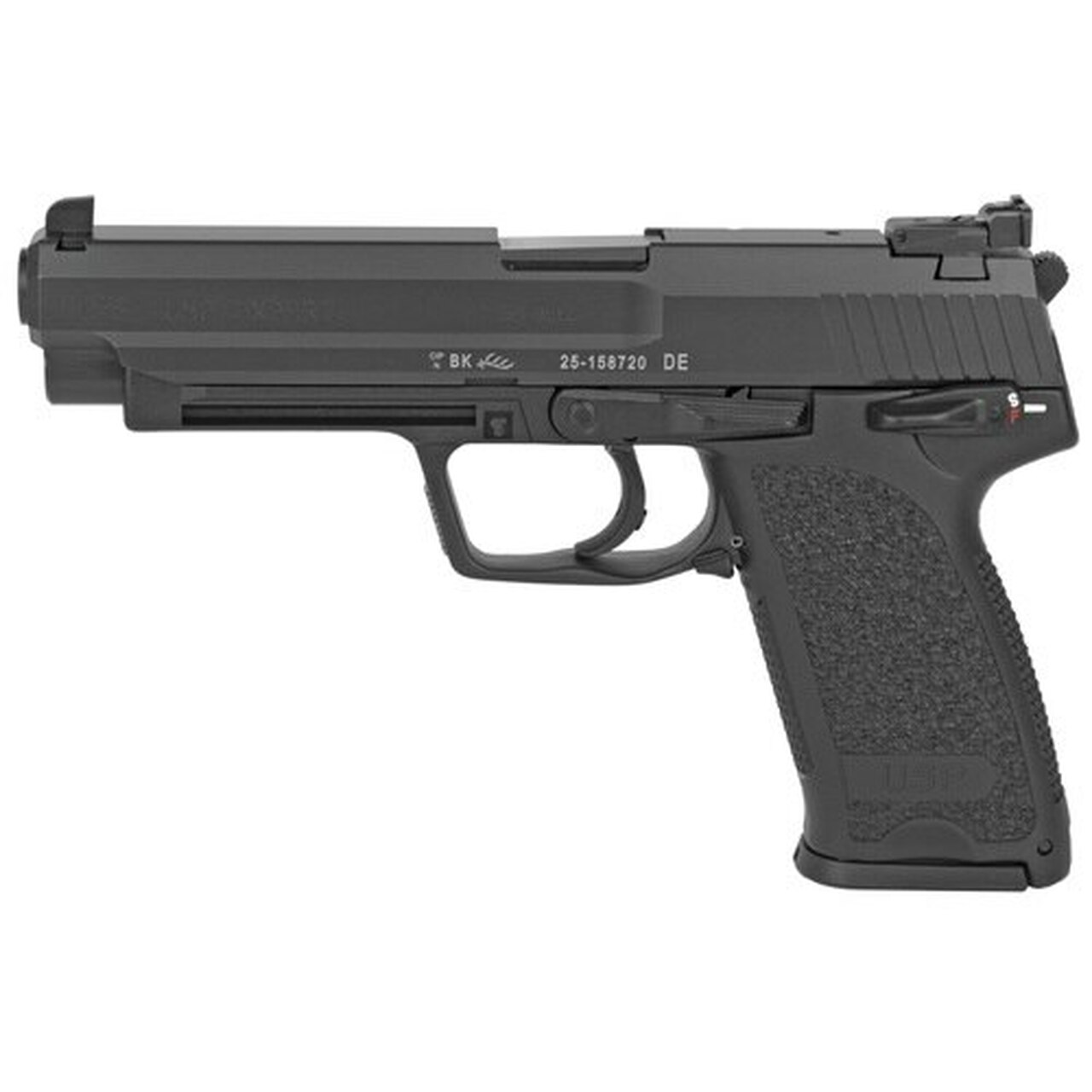 HK USP45 Expert 45 ACP, 5″ Barrel, Polymer Frame, Black, 12Rd, 2 Magazines, Adjustable Sights