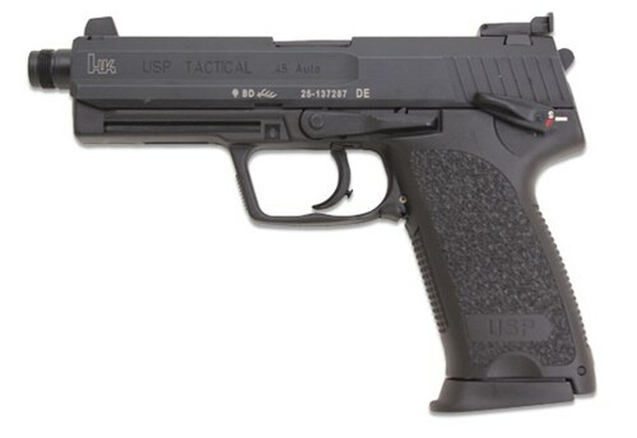 HK USP45 Tactical (V1) DA/SA, safety/decocking lever on left, two 10rd magazines