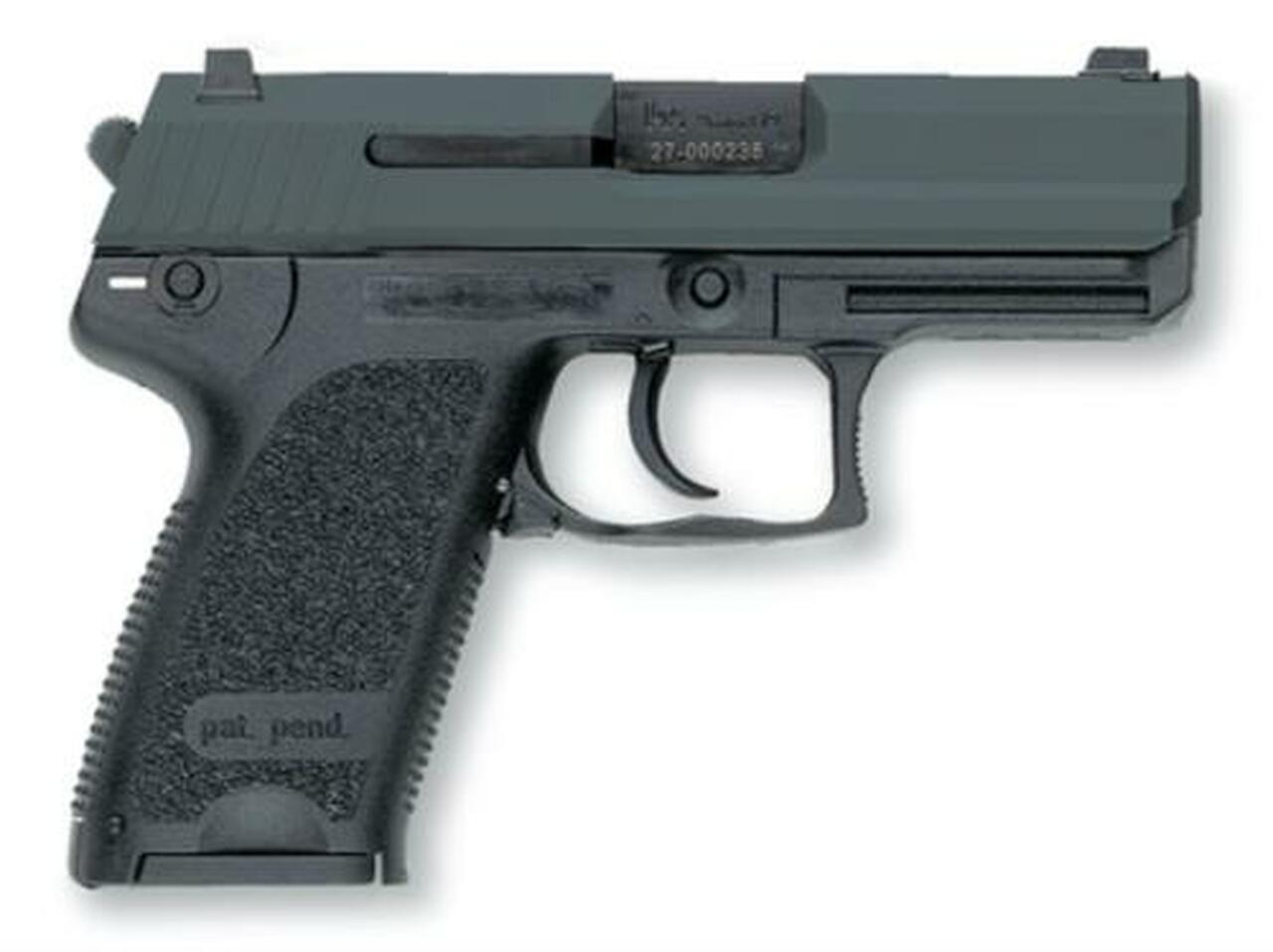 HK USP9 Compact (V1) DA/SA, safety/decocking lever on left, three 10rd magazines and night sights