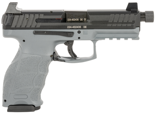HK VP Tactical 9mm, 4.7″ Threaded Barrel, Black Serrated Slide, Gray Frame, 10rd