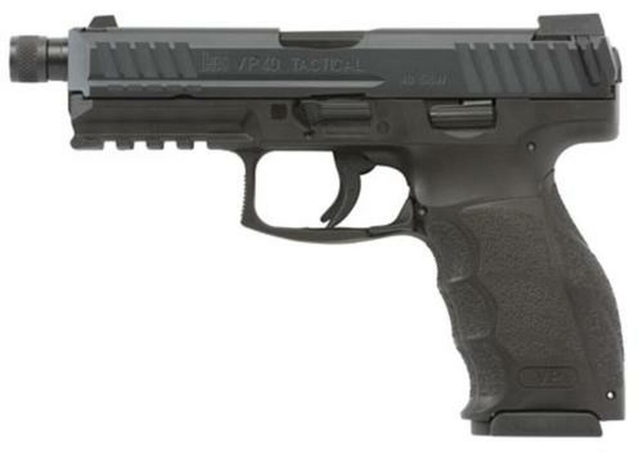 HK VP40 Tactical, .40 S&W, 4.7″, 13rd, Black, Night Sights