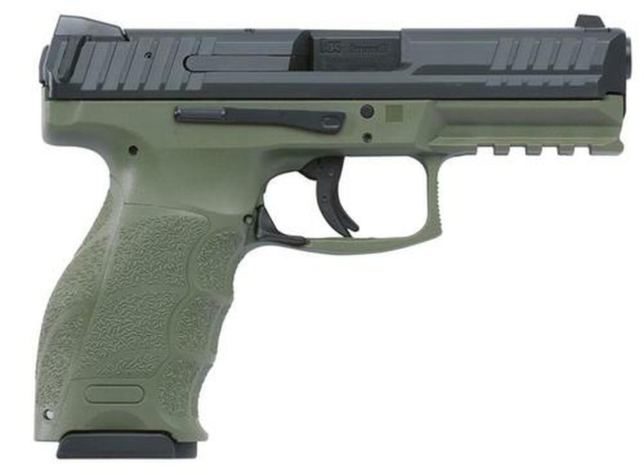 HK VP9 9mm, 4.09″, 15rd, OD Green Frame, Interchangeable Backstraps