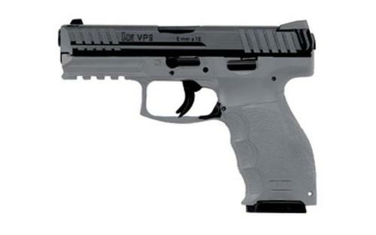 HK VP9 9mm 4.09″ Barrel 3-Dot Sights Tornado Gray Finish Rail 15rd Mag