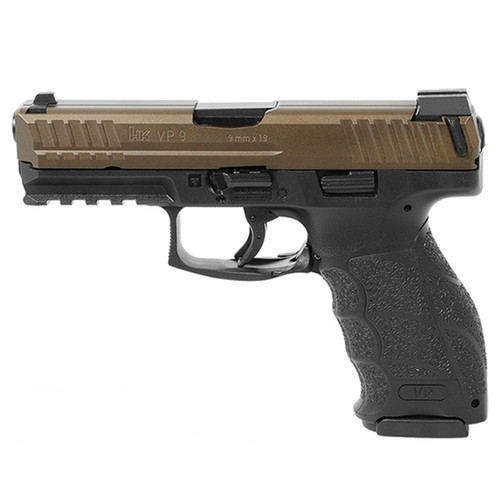 HK VP9 9mm, 4″ Barrel, Ambi Safety, Midnight Bronze, 2 Magazines, 10rd
