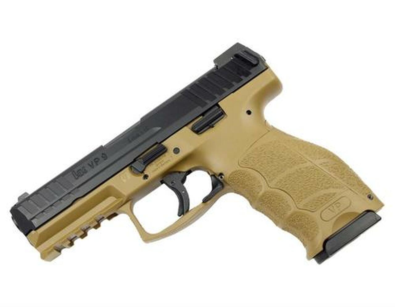 HK VP9 9mm Flat Dark Earth 4″ Barrel Nite Sites 15 Rd Mag