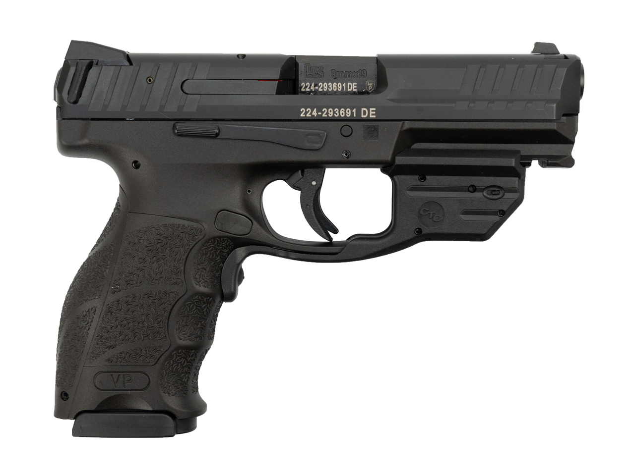 HK VP9-B, 9mm, 4.09″ Barrel, 17rd, Green Crimson Trace Laser, 3 Dot Sights