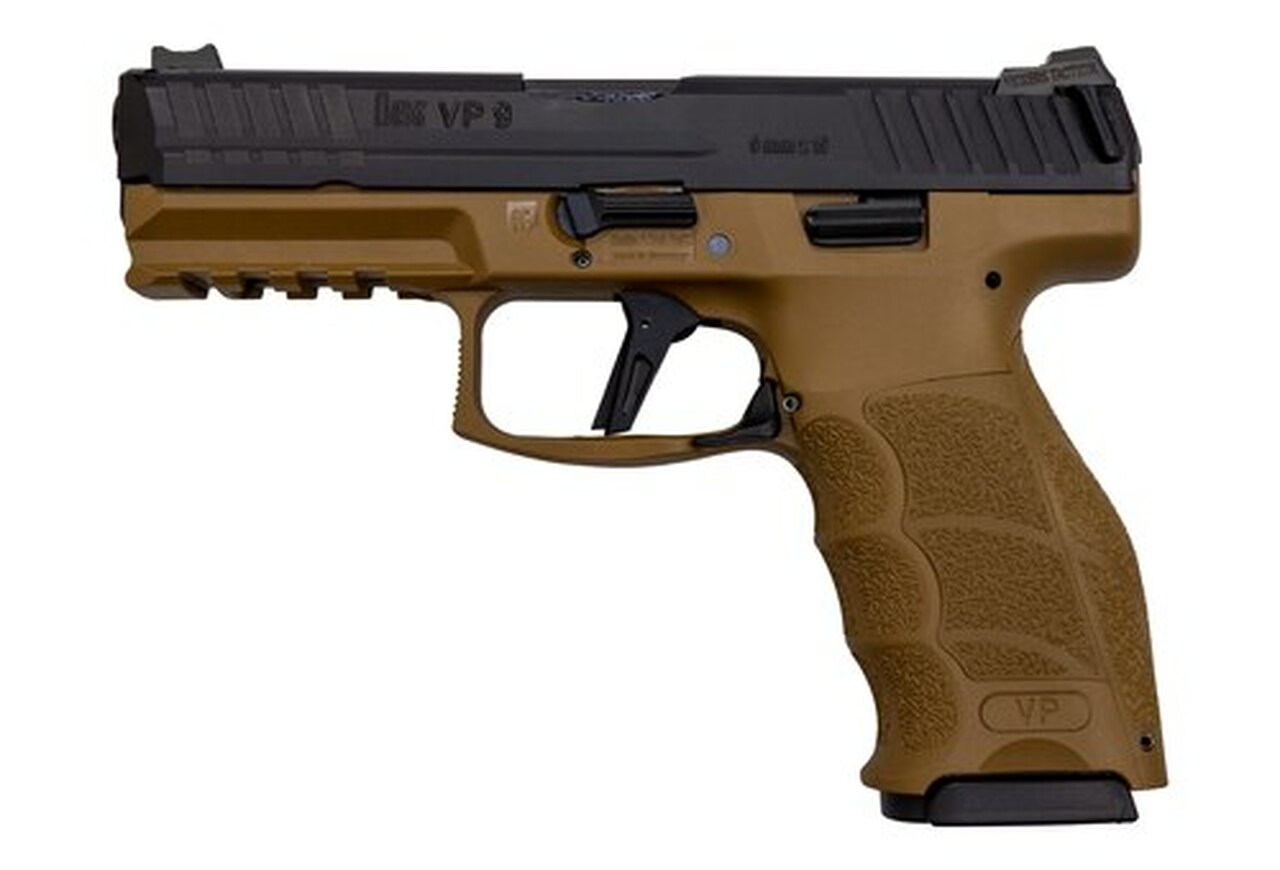 HK VP9 LWG Custom 9mm 4″ Barrel FDE Frame Wilson Night Sights 2- 15rd Mags
