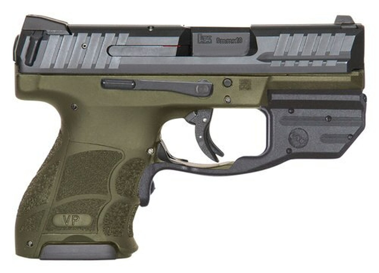 HK VP9 SK LE Crimson Trace Red Laser 9mm 3.39″ Barrel OD Grip OD Green Polymer Frame 10rd Mag