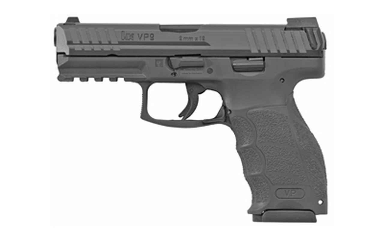 HK VP9 Standard 9mm, 4″ Barrel, Black, Night Sights, 3x17rd Mags