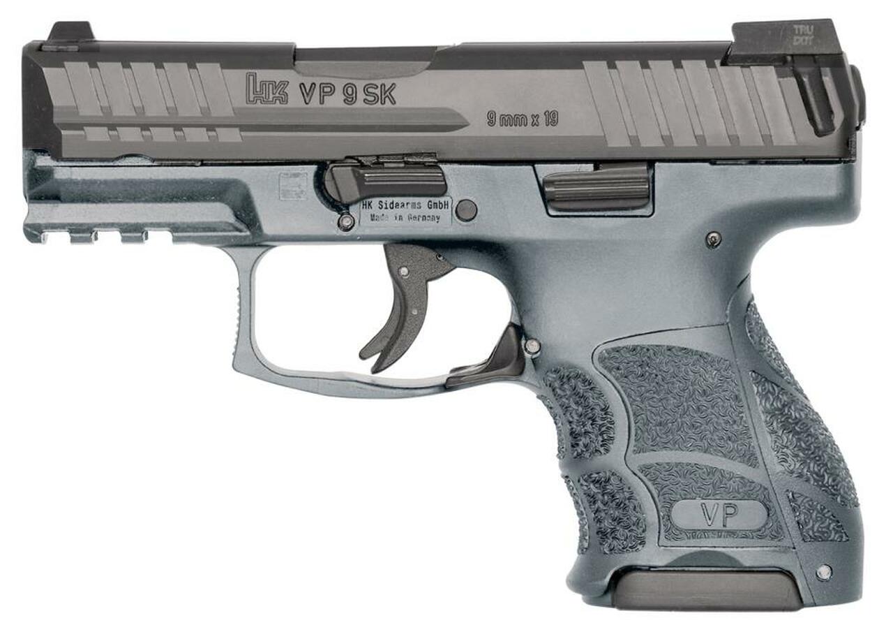 HK VP9SK, Subcompact, 9mm, (Grey) 3-10Rd Magazines and Night Sights