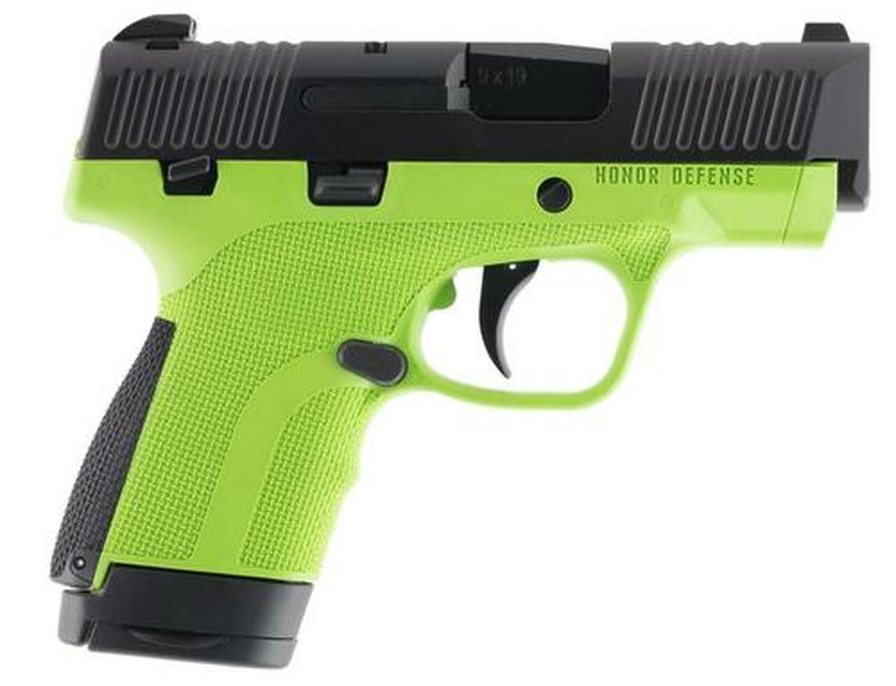 Honor Defense Honor Guard Sub-Compact 9mm, 3.2″, 7rd, Acid Green
