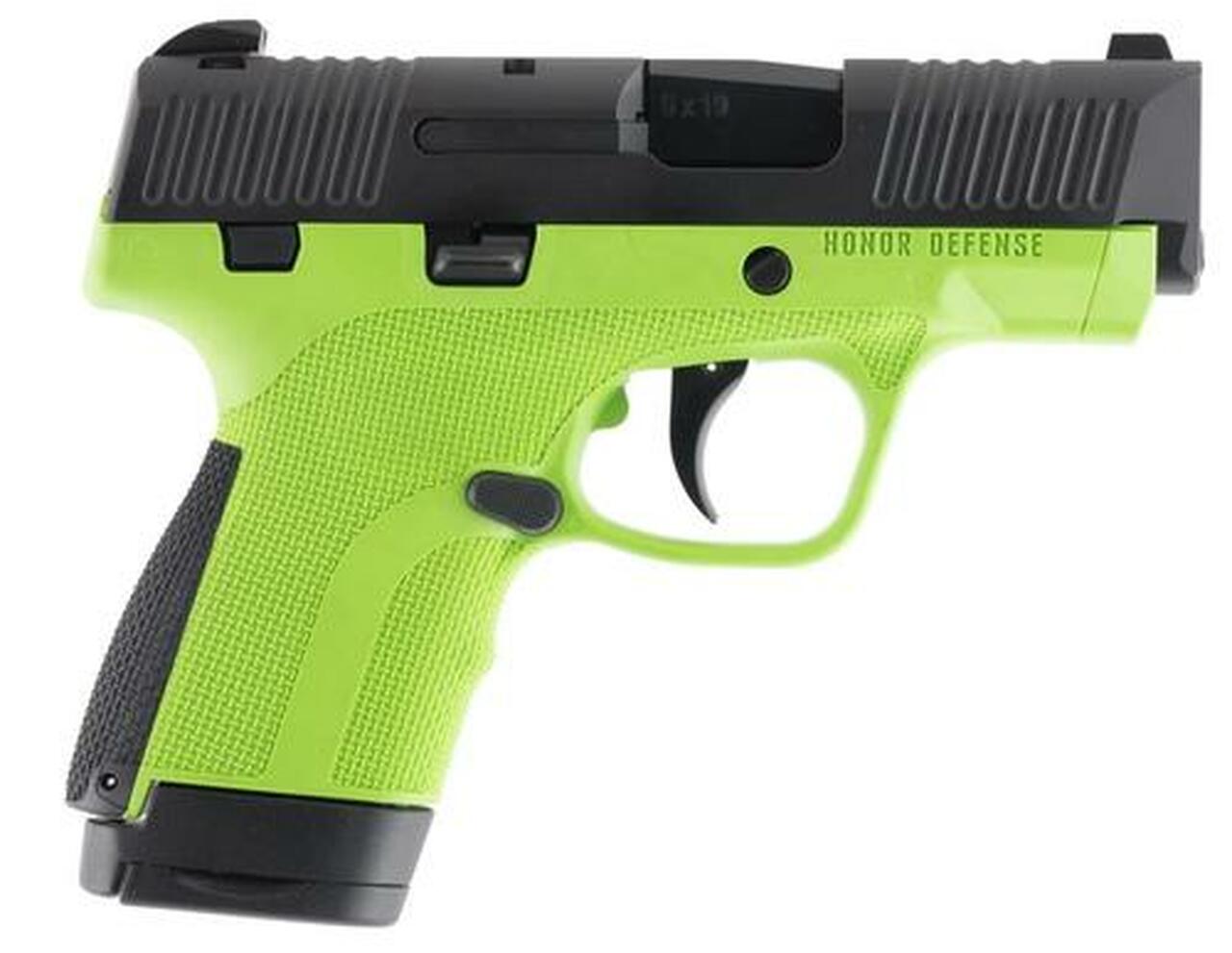 Honor Defense Honor Guard, Sub-Compact 9mm, 3.2″, 7rd, Acid Green