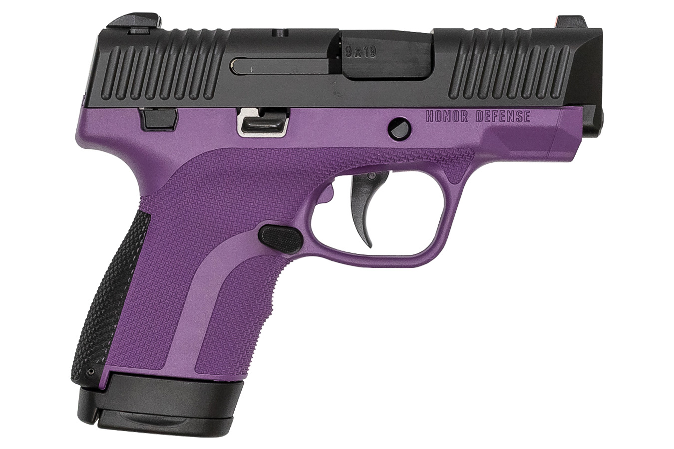 Honor Guard 9mm Sub-Compact Pistol with Purple Grip Frame
