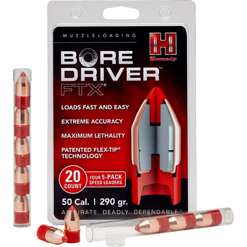 Hornady Bore Driver 50 Cal, 290gr, FTX Tip, 20Bx/10Cs