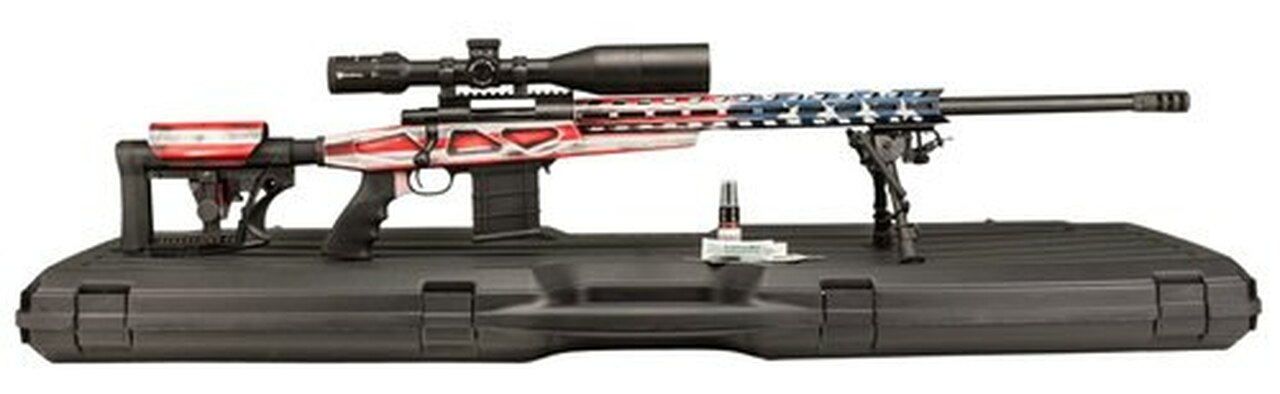 Howa American Flag Chassis .223 Rem, 20″ Barrel, Luth-AR BMA-4 Stock, American Flag Cerakote, 10rd
