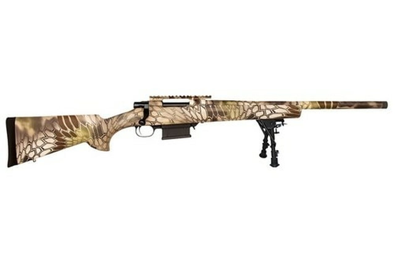 Howa Kryptek Highlander Full DIP Rifle 308 Win, 24″ Threaded Barrel, 20 MOA Base, Bipod