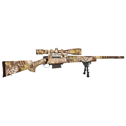 Howa Mini Action Full Camo 223 Remington, 20″ Threaded Barrel, Kryptek Highlander, Gamepro 4-16×44 Scope, 5rd