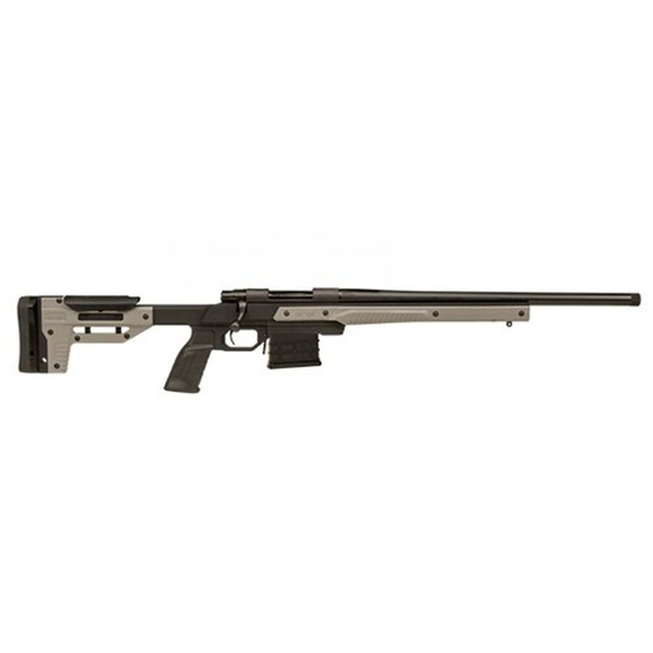 Howa Oryx Chassis Rifle 308 Win, Oryx Chassis, AICS MAG 26 #6 Threaded 5/8″X24 1-10″, Gray, 10rd