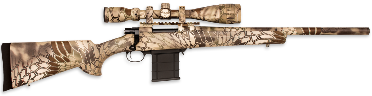 Howa Rifle Package 308 20″ Heavy Barrel 4-16x44mm Scope Full Dip Camo