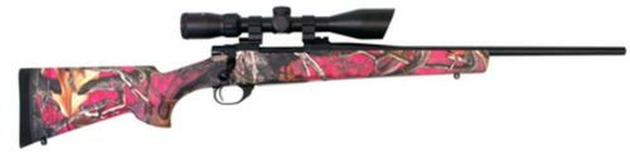 Howa Youth Lightweight Camo Package .223 Remington 20″ Blued Barrel Synthetic Stock Foxy Woods Camouflage Finish With Nighteater 9-3x42mm Riflescope 5rd