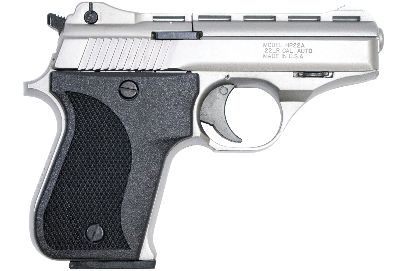 HP22 22LR Rimfire Pistol with Satin Nickel Finish