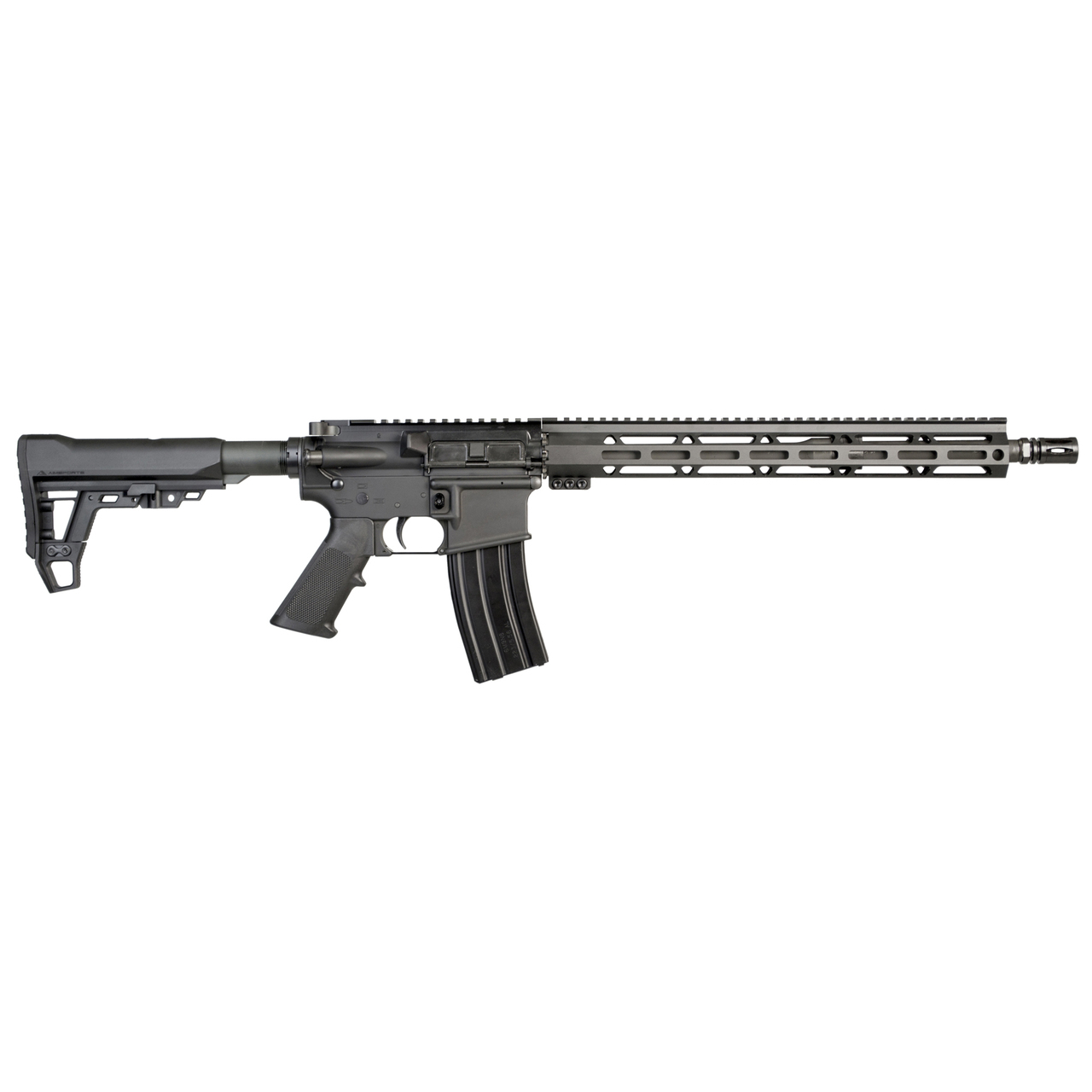 I.O. M215-ML15 AR-15, 223/556, 16″ Barrel, Black, 6 Position Stock, 15″ M-LOK Rail, 30 rd Mag