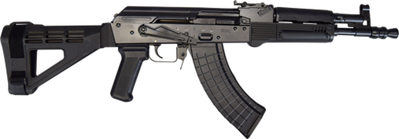 IMG HELLPUP POLISH AK PISTOL 7.62X39MM 12″ Barrel W/Arm Brace 2-30RD MAGS