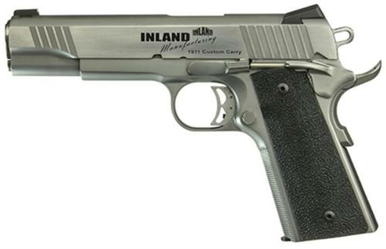 Inland Mfg. 1911 Custom Carry, 45 ACP, 5″, 7rd, Black Ergo XT Grip