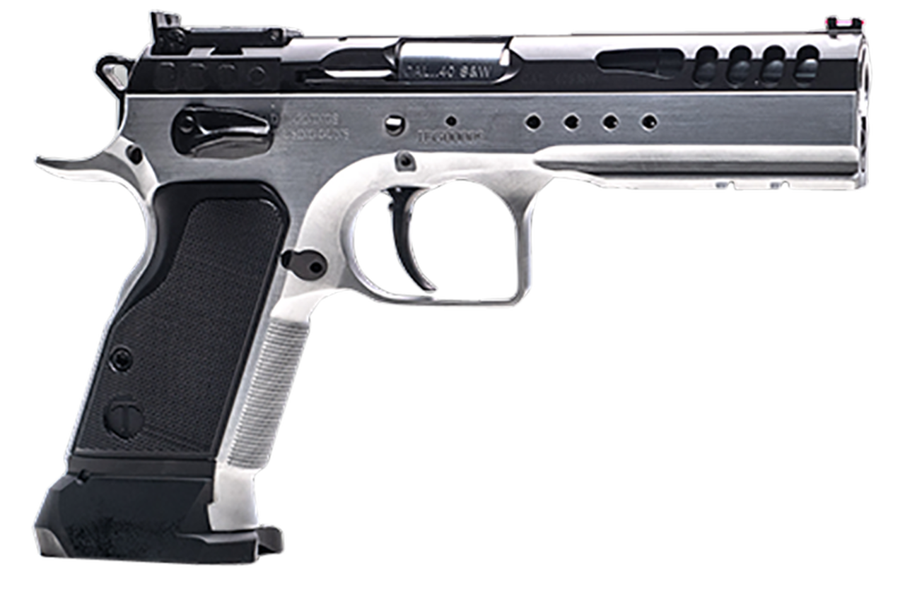 Italian Firearms Group Limited Master 9mm 4.75″ Barrel 17rd Hard Chrome Black Steel Slide Black Polymer Grip