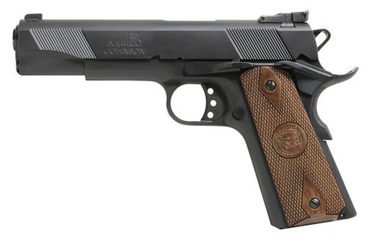 Iver Johnson 1911 A1 Eagle, .45 ACP, 5″, 9rd, Walnut Grips, Matte Black