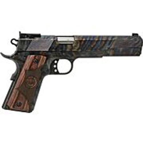 Iver Johnson Eagle XL 10mm, 6″ Barrel, Case Color Hardened, Walnut Dymonwood Grip, 8rd