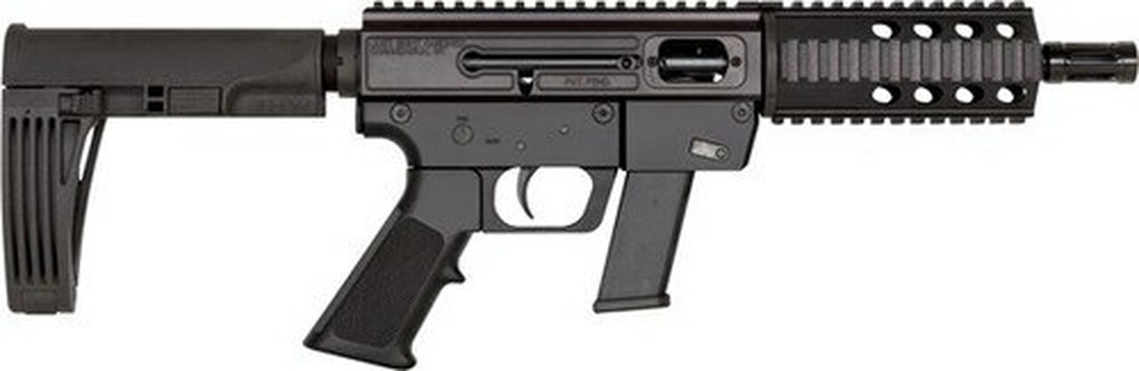 JRC PISTOL GEN3 9MM 6.5″ 17RD GLOCK MAG QUAD-RAIL Black BRACE