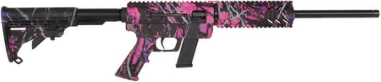 Just Right Carbine .40S&W 16.25″ Threaded Barrel Collapsible Stock Muddy Girl Camo Finish Fixed 10rd Glock Magazine – CA Compliant