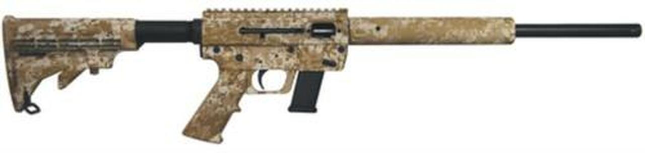 Just Right Carbine Takedown 45 ACP 17″ Threaded Barrel Collapsible M4 Stock Desert Camo Finish Quad Rail Forend 13rd Glock or Glock Style Magazine
