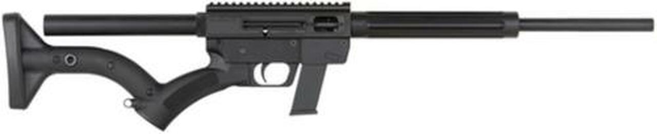Just Right Carbines Just Right Carbines Gen3 SAFE Act Takedoen 9mm 17″ Unthreaded Barrel Blue Finish FRS-15 Stock Black 10rd Glock Compatible Magazine