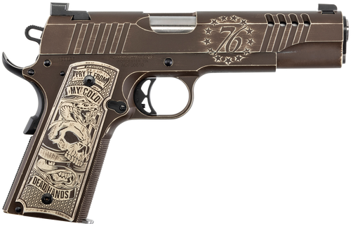 Kahr 1911 1776 Special Edition 45 ACP, 5″ Barrel, Plum Brown Cerakote with Desert Sand Accents, 7rd
