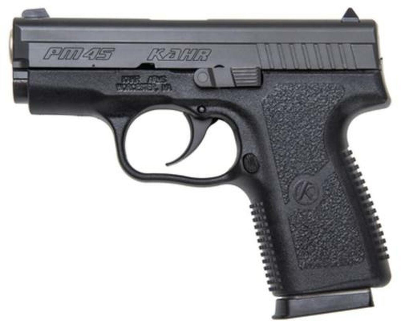 Kahr PM45 Black Poly Frame, 45 ACP, Blackened SS Slide, 3″ Barrel