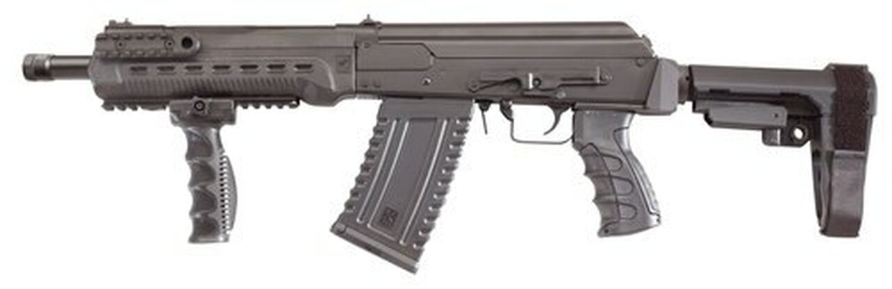 Kalashnikov Komrad AK 12 Ga, 3″, 12.5″ Barrel, Black, SBA3 Brace, CAA Pistol, Forward Grip, 5rd Mags