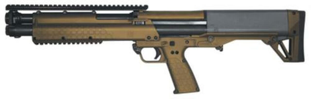 Kel Tec KSG Shotgun 12g 18.5″ Barrel Burnt Bronze Finish, Picatinny Rails, Twin Magazine Tubes 14rd