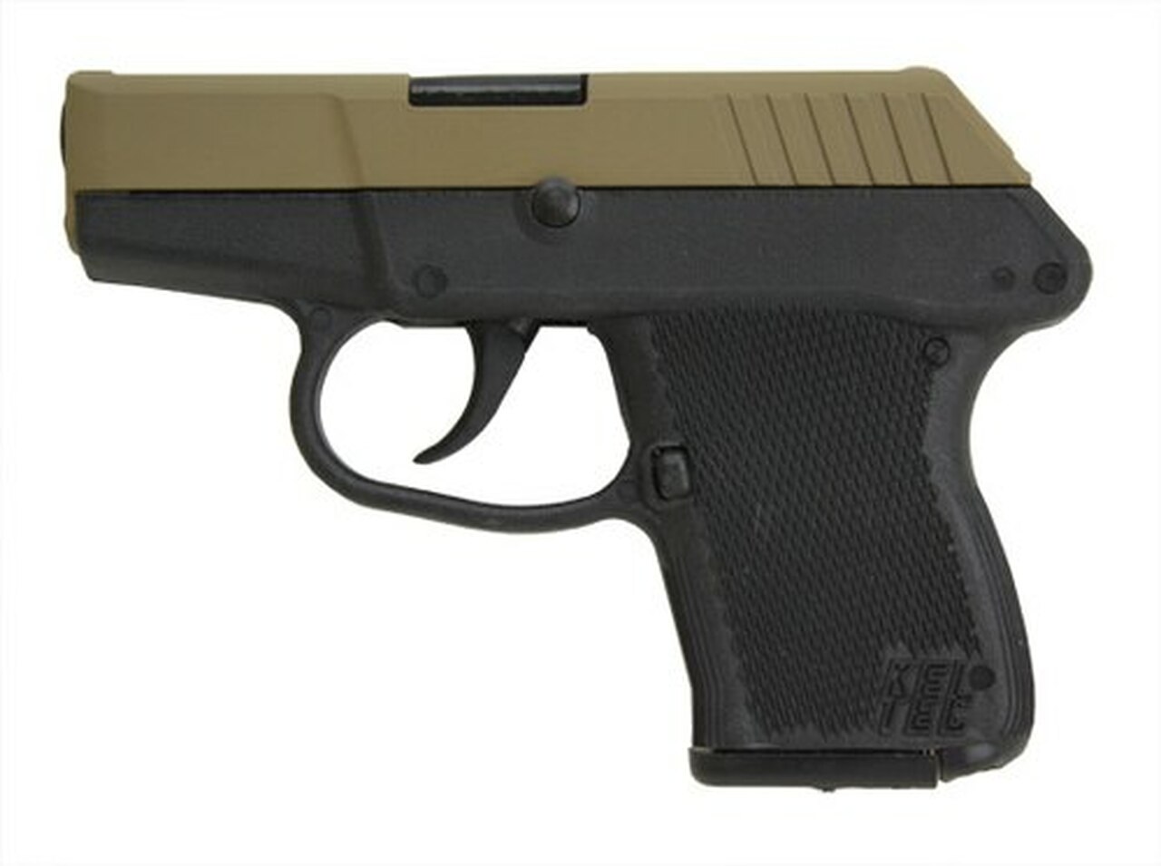 Kel-Tec P-3AT .380 ACP 2.76″ Barrel Cerakote Tan Slide Black Grip DAO 6rd Mag