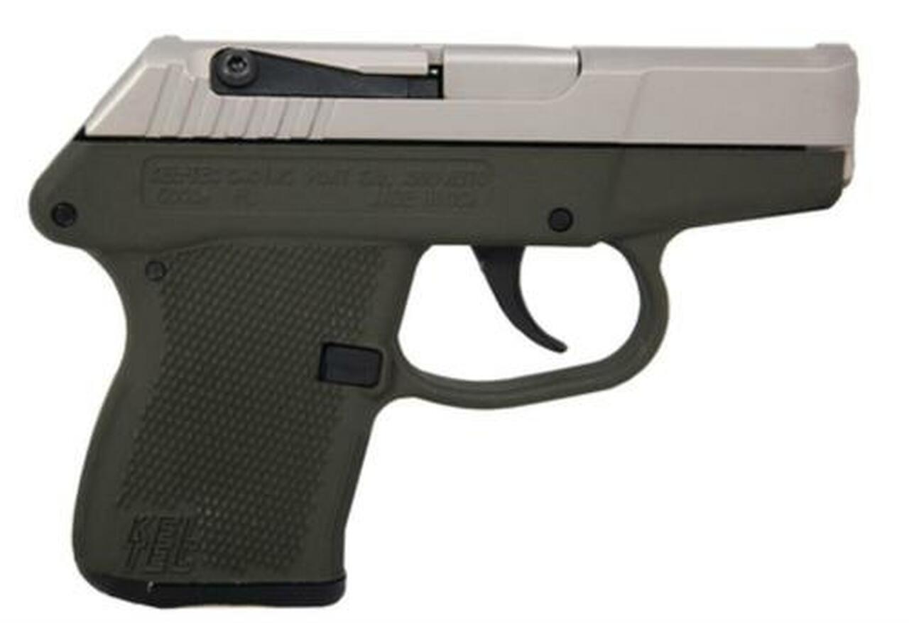 Kel-Tec P-3AT .380 ACP 2.76 Barrel Nickel Boron Slide Green Grip/Frame 6rd Mag